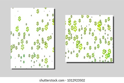Light Greenvector banner for websites. Beautiful colored sample in A4 size. The pattern can be used for any ad, booklets.