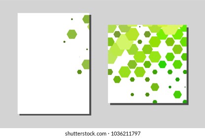 Light Greenvector banner for websites. Beautiful colored sample in A4 size. Pattern for beautiful business cards, folders.