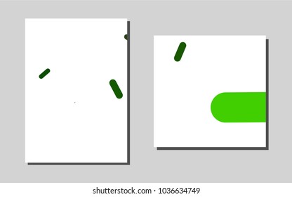 Light Greenvector banner for websites. Beautiful colored sample in A4 size. Pattern for beautiful business cards, folders.