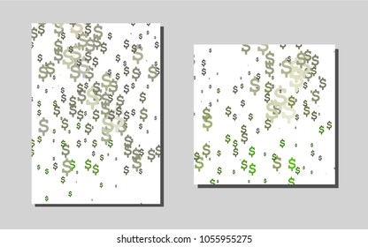 Light Greenvector banner for websites. Blurred decorative design in abstract style with textbox. Pattern for beautiful business cards, folders.