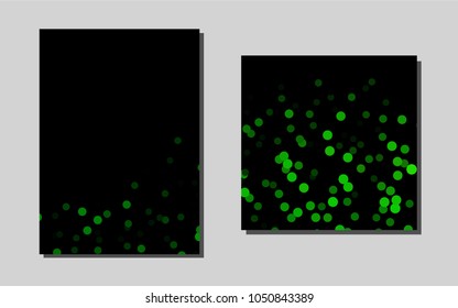 Light Greenvector banner for websites. Glitter abstract design concept with text box. Pattern for beautiful business cards, folders.