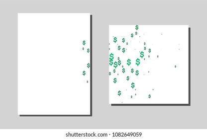 Light Greenvector banner for websites. Glitter abstract design concept with text box. Completely new template for your brand book.