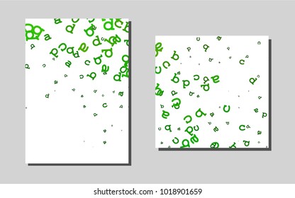 Light Greenvector brochure for ui, ux design. Glitter abstract design concept with text box. Pattern for beautiful business cards, folders.