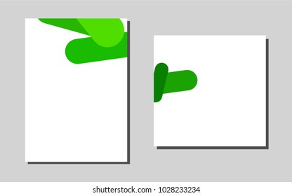 Light Greenvector brochure for ui, ux design. Abstract booklet on colored background with gradient. Completely new template for your brand book.