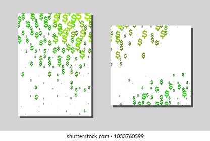 Light Greenvector brochure for ui, ux design. Abstract booklet on colored background with gradient. Pattern for beautiful business cards, folders.