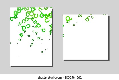 Light Greenvector brochure for ui, ux design. Modern abstract design concept with colorful gradient. The pattern can be used for any ad, booklets.