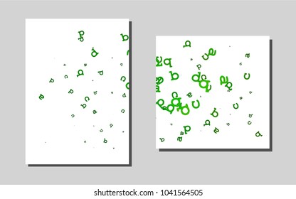 Light Greenvector brochure for ui, ux design. Abstract booklet on colored background with gradient. Pattern for beautiful business cards, folders.