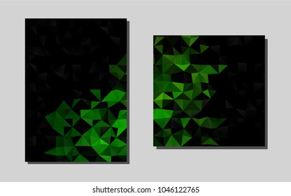 Light Greenvector brochure for ui, ux design. Booklet with textbox on colorful abstract background. The pattern can be used for any ad, booklets.