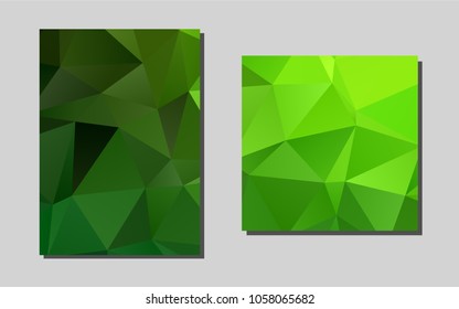 Light Greenvector brochure for ui, ux design. Booklet with textbox on colorful abstract background. Pattern for beautiful business cards, folders.