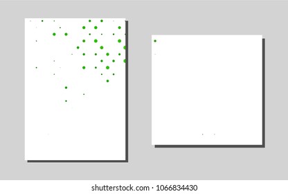 Light Greenvector brochure for ui, ux design. Abstract booklet on colored background with gradient. Pattern for ads, leaflets, labels of your business.