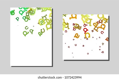 Light Greenvector brochure for ui, ux design. Glitter abstract design concept with text box. Pattern for ads, leaflets, labels of your business.