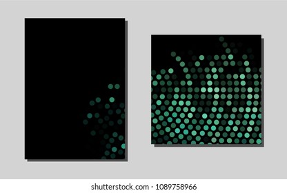 Light Greenvector brochure for ui, ux design. Glitter abstract design concept with text box. The pattern can be used for any ad, booklets.