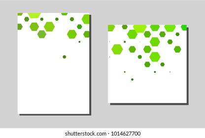 Light Greenvector cover for Envelopes. Abstract booklet on colored background with gradient. The pattern can be used for any ad, booklets.