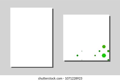 Light Greenvector cover for Envelopes. Beautiful colored sample in A4 size. Beautiful design for cover of notepads.