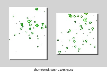 Light Greenvector cover for Envelopes. Beautiful colored sample in A4 size. Beautiful design for cover of notepads.