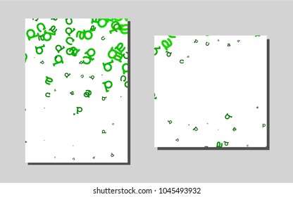 Light Greenvector cover for Envelopes. Blurred decorative design in abstract style with textbox. Pattern can be used as a template for calendars.