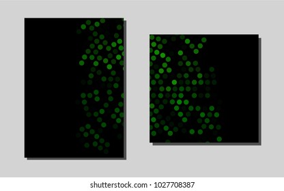Light Greenvector cover for Envelopes. Booklet with textbox on colorful abstract background. Pattern for beautiful business cards, folders.