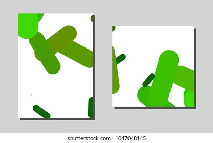 Light Greenvector cover for Envelopes. Booklet with textbox on colorful abstract background. Pattern can be used as a template for calendars.