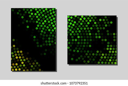 Light Greenvector cover for Envelopes. Booklet with textbox on colorful abstract background. Pattern for ads, leaflets, labels of your business.