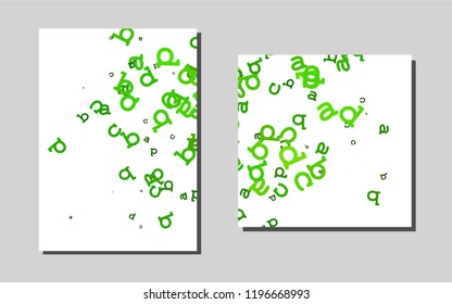 Light Greenvector cover for Envelopes. Glitter abstract design concept with text box. Completely new template for your brand book.