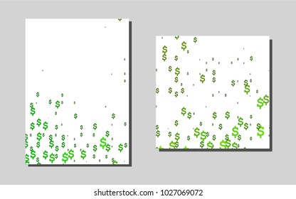 Light Greenvector cover for Envelopes. Web interface on abstract background with colorful gradient. Beautiful design for cover of notepads.