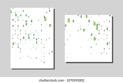 Light Greenvector cover for Envelopes. Web interface on abstract background with colorful gradient. Completely new template for your brand book.