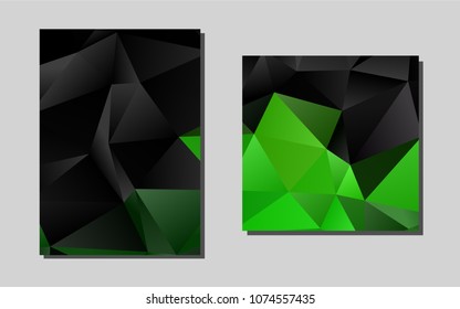 Light Greenvector cover for Envelopes. Web interface on abstract background with colorful gradient. Pattern can be used as a template for calendars.