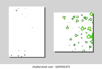 Light Greenvector layout for Leaflets. Beautiful colored sample in A4 size. Completely new template for your brand book.