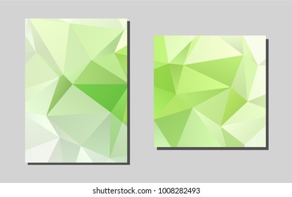 Light Greenvector layout for Leaflets. Glitter abstract design concept with text box. Completely new template for your brand book.