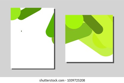 Light Greenvector layout for Leaflets. Glitter abstract design concept with text box. Completely new template for your brand book.