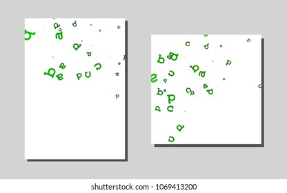 Light Greenvector layout for Leaflets. Glitter abstract design concept with text box. Completely new template for your brand book.