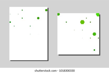 Light Greenvector pattern for posters. Abstract booklet on colored background with gradient. Beautiful design for cover of notepads.