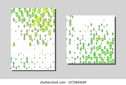 Light Greenvector pattern for posters. Booklet with textbox on colorful abstract background. New design for a poster, banner of your website.
