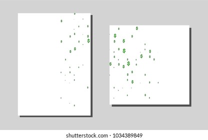Light Greenvector pattern for posters. Glitter abstract design concept with text box. Pattern can be used as a template for calendars.