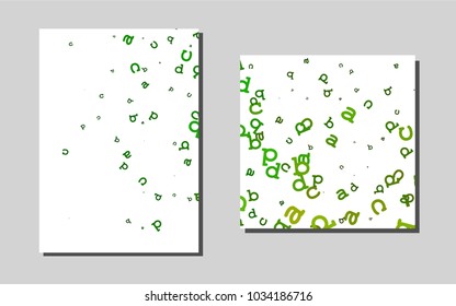 Light Greenvector pattern for posters. Web interface on abstract background with colorful gradient. Pattern can be used as a template for calendars.