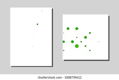 Light Greenvector template for landing pages. Abstract booklet on colored background with gradient. Pattern for beautiful business cards, folders.