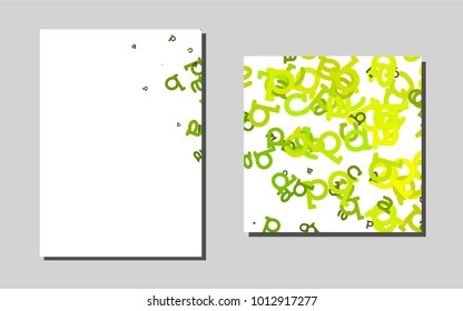 Light Greenvector template for landing pages. Booklet with textbox on colorful abstract background. Completely new template for your brand book.