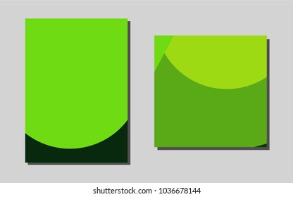 Light Greenvector template for landing pages. Beautiful colored sample in A4 size. Beautiful design for cover of notepads.