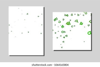 Light Greenvector template for landing pages. Web interface on abstract background with colorful gradient. Pattern for beautiful business cards, folders.