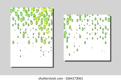 Light Greenvector template for landing pages. Beautiful colored sample in A4 size. Pattern can be used as a template for calendars.