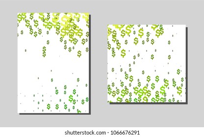Light Greenvector template for landing pages. Beautiful colored sample in A4 size. Completely new template for your brand book.