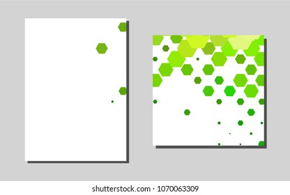 Light Greenvector template for landing pages. Abstract booklet on colored background with gradient. Pattern can be used as a template for calendars.