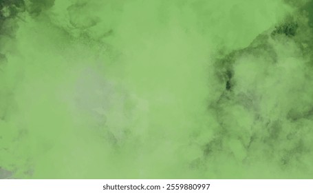 Light greenwash within a dark green background. Abstract light green watercolor background