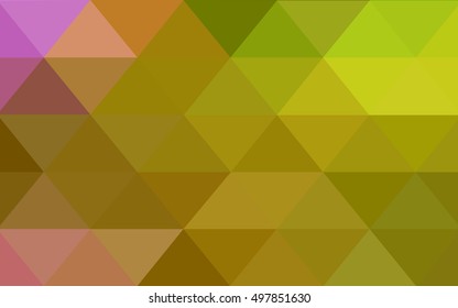 Light green-yellow abstract mosaic background. Creative geometric illustration in Origami style with gradient. The elegant pattern can be used as part of a brand book.