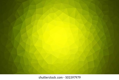 Light green-yellow abstract mosaic background. Colorful abstract illustration with gradient. Triangular pattern for your business design.