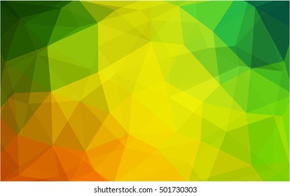Light green-yellow abstract mosaic background. Modern geometrical abstract illustration with gradient. A completely new design for your business.