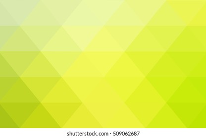 Light green-yellow abstract mosaic background. Creative geometric illustration in Origami style with gradient. The elegant pattern can be used as part of a brand book.
