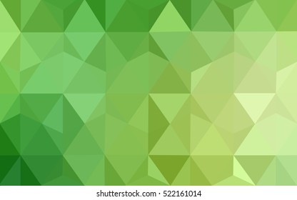Light green-yellow abstract mosaic background. A completely new color illustration in a vague style. The best triangular design for your business.