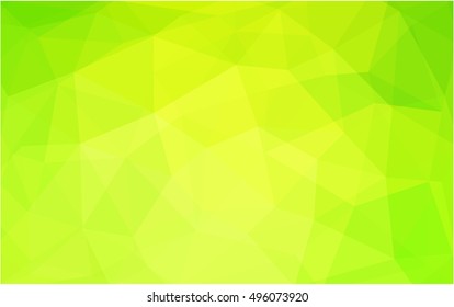 Light green-yellow abstract mosaic pattern. Colorful illustration in abstract style with gradient. The best triangular design for your business.