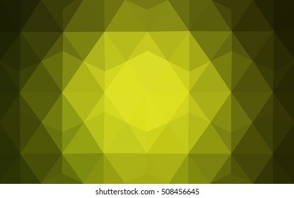 Light green-yellow abstract mosaic pattern. Shining illustration, which consist of triangles. Brand-new style for your business design.